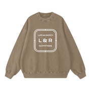 L1fe & Ranch - L&R Original Barnwear - Unisex Acid Wash Oversize Sweatshirt - 360 GSM