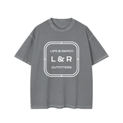 L1fe & Ranch - L&R Original Barnwear - Women's Dirty Wash Oversize T-Shirt - 260 GSM