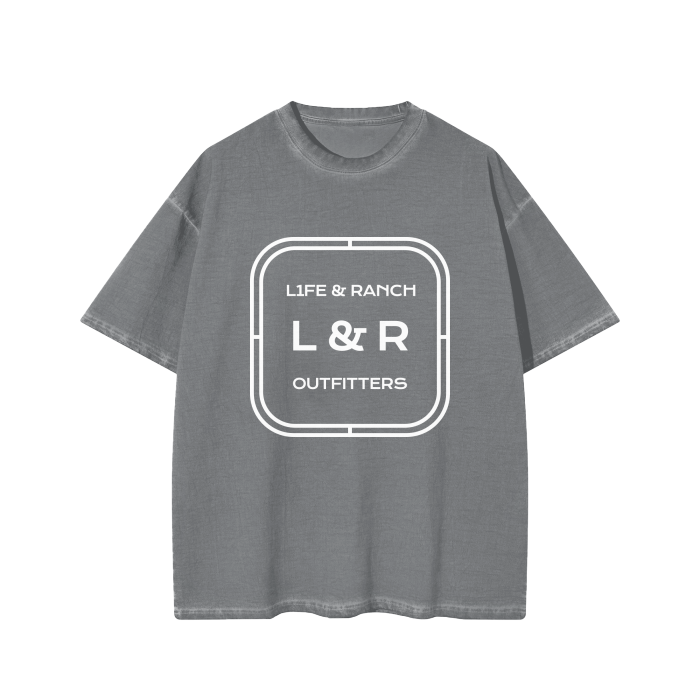 L1fe & Ranch - L&R Original Barnwear - Women's Dirty Wash Oversize T-Shirt - 260 GSM