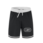 L1fe & Ranch - Classic Stripe Trim Zip Pocket Basketball Shorts - 160 GSM