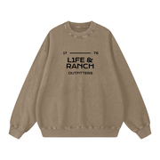 L1fe & Ranch - L&R Original Barnwear - Unisex Acid Wash Oversize Sweatshirt - 360 GSM