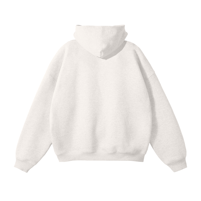 (Gray)Streetwear Unisex Oversized Solid Color Fleece Hoodie